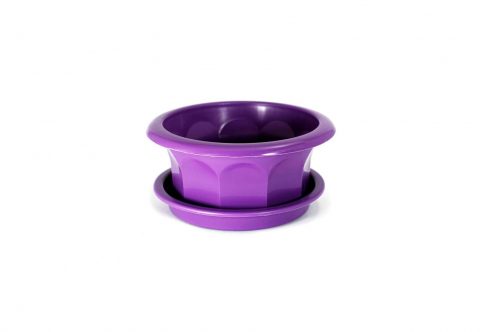 Горшок для цветов пластиковый “Тюльпан” 0,5л (для фиалки) сиреневый IMG